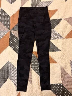 lululemon athletica Black/Camo High-Rise Running Leggings w/ pockets